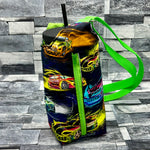 Hot wheels drink carrier bag, green strap