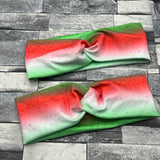 Red, white & green headband