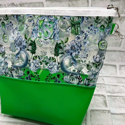 Clear slytherin wedge bag