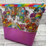 Rainbow brite clear wedge bag