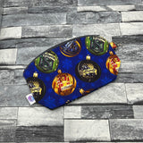 House ornaments on royal blue Poppy Pouch Small