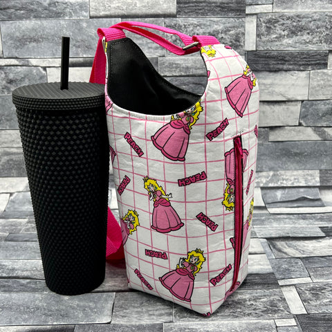 Peach drink carrier bag