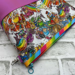 Rainbow brite clear wedge bag