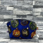 House ornaments on royal blue Poppy Pouch Small