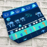 Space Wars sweater wedge bag