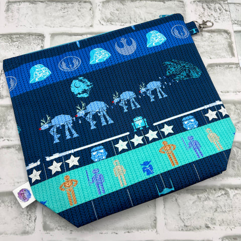 Space Wars sweater wedge bag