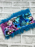 Potty mouth blue furry ear warmer