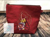 hermione granger embroidered zipper bag