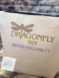 Dragonfly Inn embroidered bag