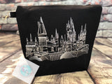 Hogwarts embroidered zipper bag
