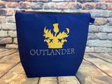 Outlander embroidered zipper bag