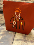 Ron Weasley embroidered zipper bag