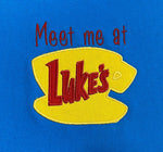 Meet me at Luke’s Embroidered bag