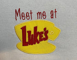 Meet me at Luke’s Embroidered bag