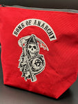 Sons of Anarchy embroidered zipper bag