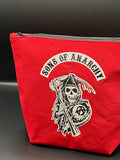 Sons of Anarchy embroidered zipper bag