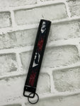 Ladies of horror maroon 2 key fob