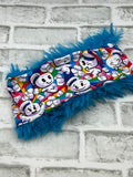 Mallows blue furry ear warmer