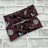 Ladies of horror maroon headband