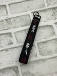Ladies of horror maroon 2 key fob