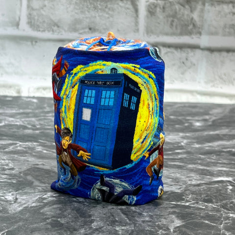 Timelords in space yarn cozy