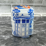 Whovian toile yarn cozy