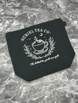 Suriel Tea Co. embroidered zipper bag, natural